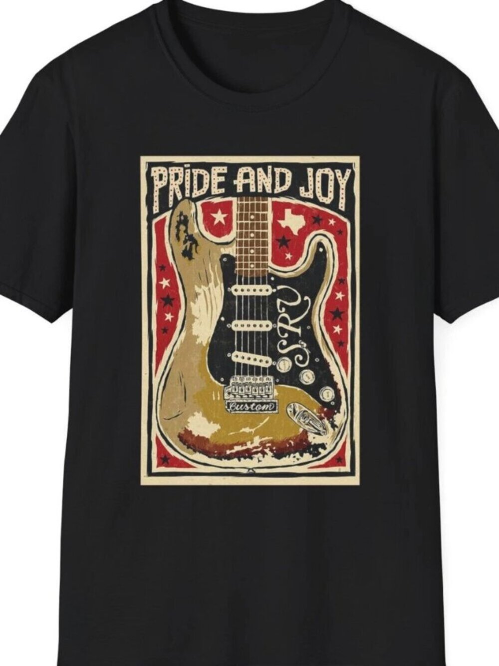 Stevie Ray Vaughn Graphic T-Shirt  Rock Band Tee  91